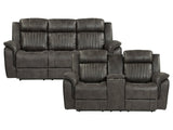Centeroak Brownish Gray Sofa & Loveseat - Ornate Home