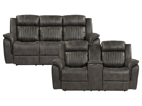 Centeroak Brownish Gray Sofa & Loveseat - Ornate Home