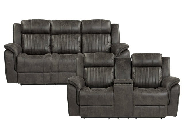 Centeroak Brownish Gray Sofa & Loveseat - Ornate Home