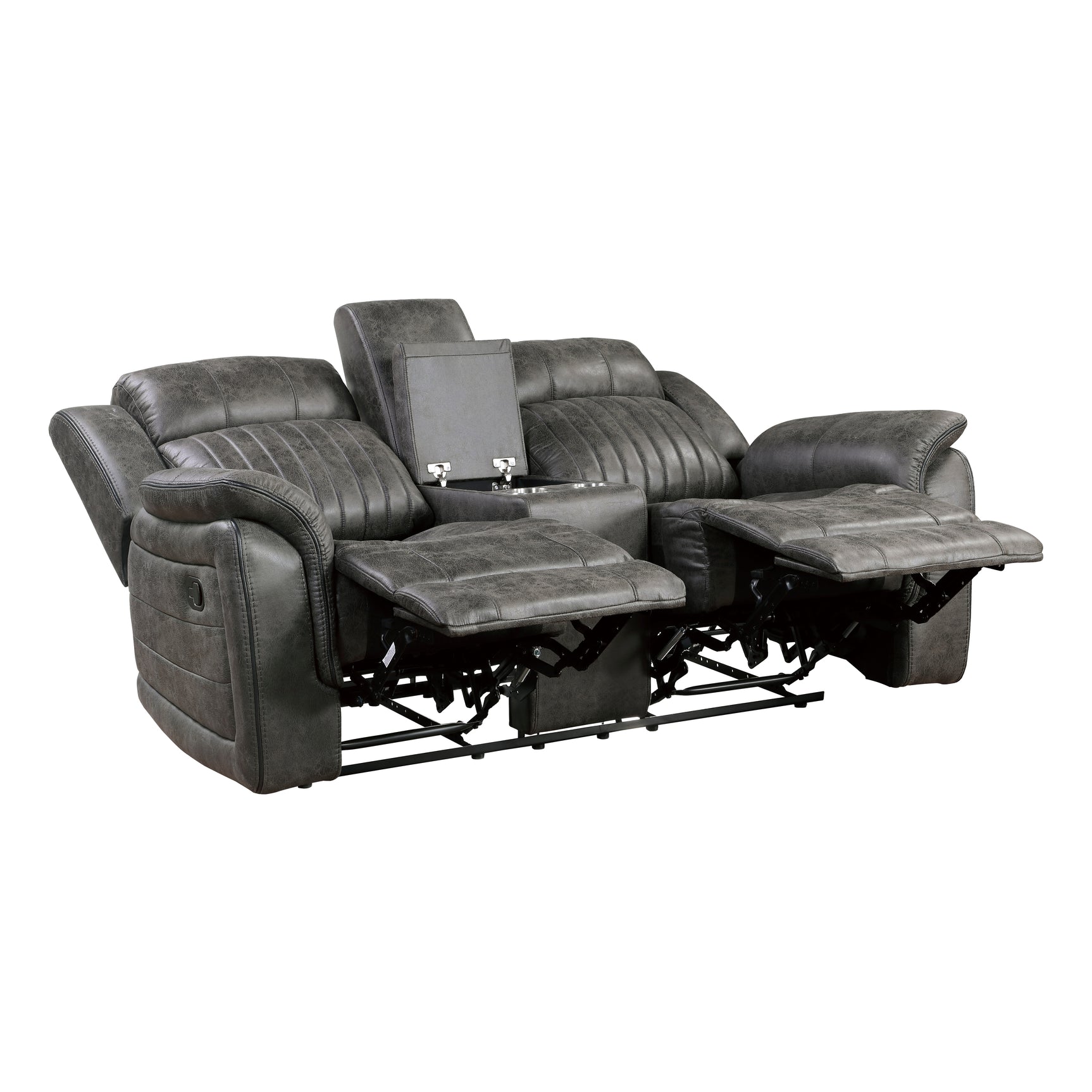 Centeroak Brownish Gray Sofa & Loveseat - Ornate Home