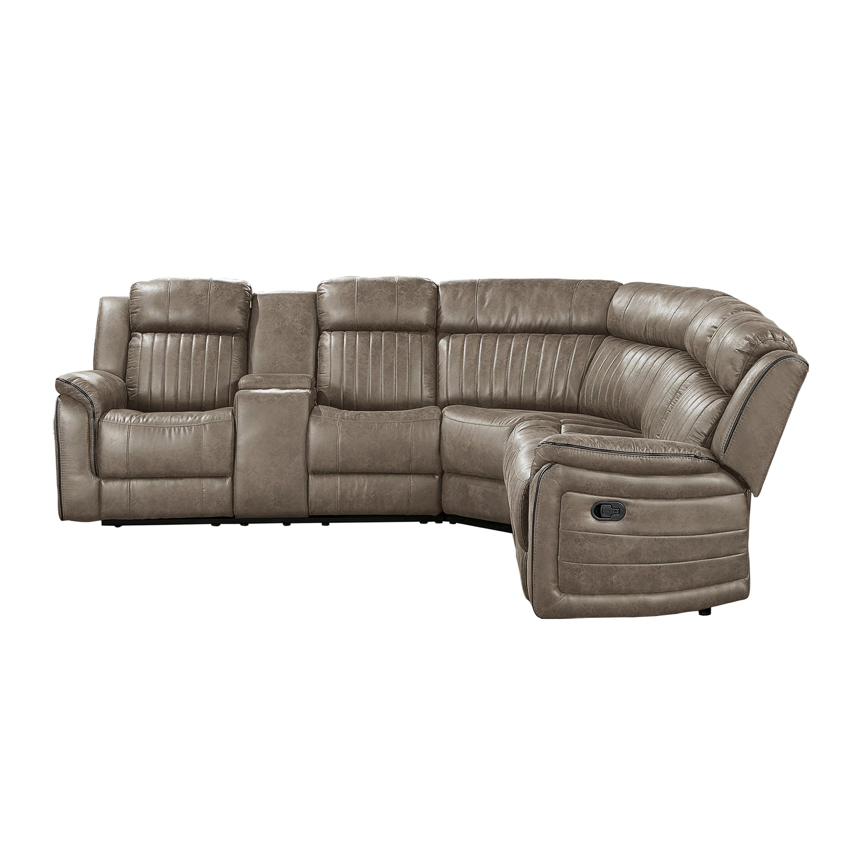 Centeroak Sandy Brown 3-Piece Reclining Sectional - Ornate Home