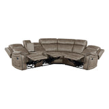 Centeroak Sandy Brown 3-Piece Reclining Sectional - Ornate Home