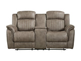 Centeroak Sandy Brown Double Reclining Loveseat - Ornate Home