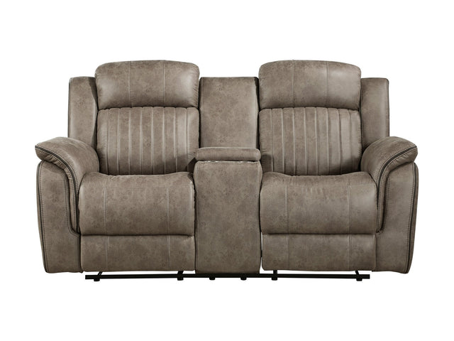 Centeroak Sandy Brown Double Reclining Loveseat - Ornate Home