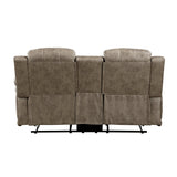 Centeroak Sandy Brown Double Reclining Loveseat - Ornate Home