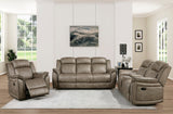 Centeroak Sandy Brown Double Reclining Loveseat - Ornate Home