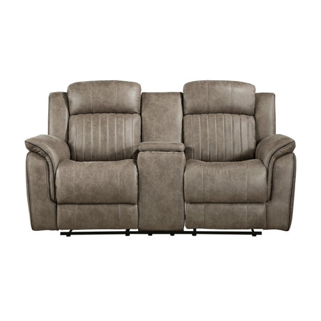 Centeroak Sandy Brown Double Reclining Loveseat - Ornate Home