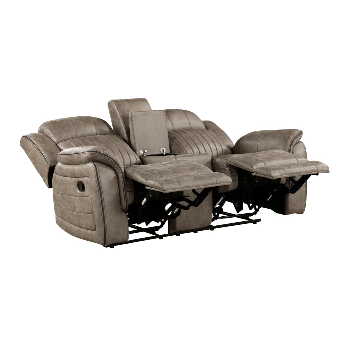 Centeroak Sandy Brown Double Reclining Loveseat - Ornate Home