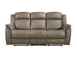 Centeroak Sandy Brown Double Reclining Sofa - Ornate Home
