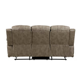 Centeroak Sandy Brown Double Reclining Sofa - Ornate Home