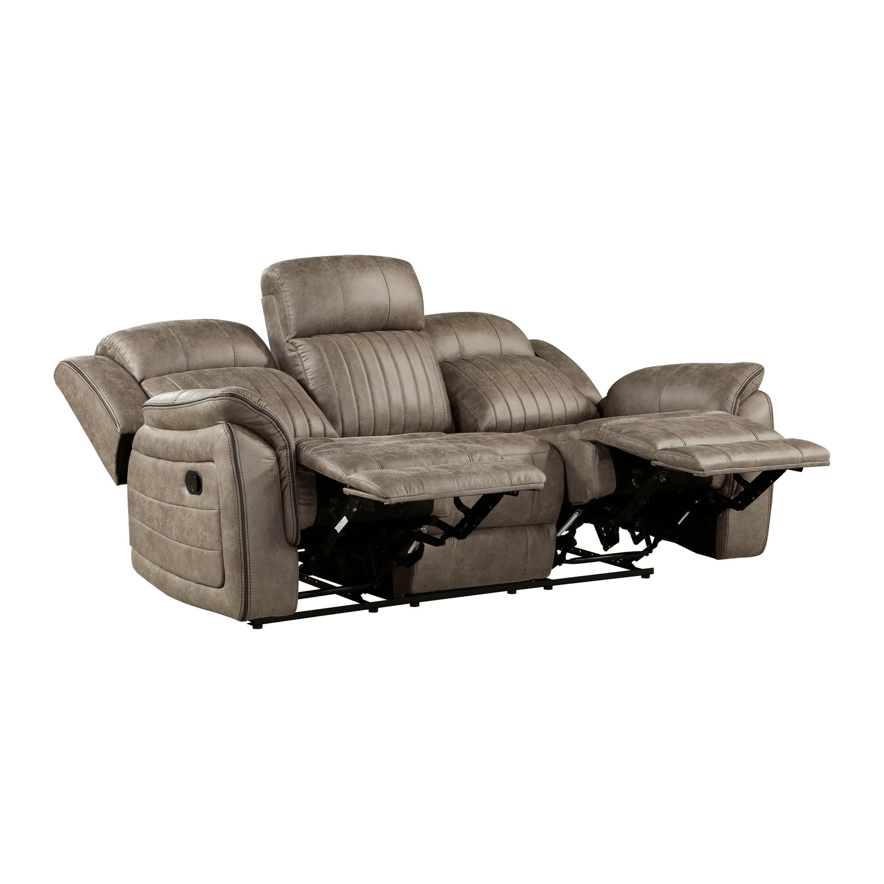 Centeroak Sandy Brown Double Reclining Sofa - Ornate Home