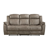 Centeroak Sandy Brown Double Reclining Sofa - Ornate Home