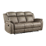 Centeroak Sandy Brown Double Reclining Sofa - Ornate Home
