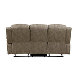 Centeroak Sandy Brown Double Reclining Sofa - Ornate Home