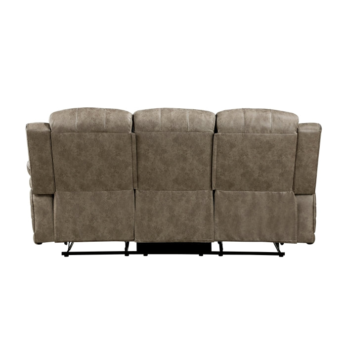 Centeroak Sandy Brown Double Reclining Sofa - Ornate Home