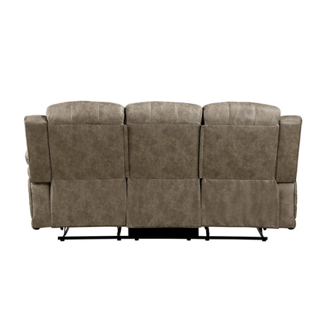 Centeroak Sandy Brown Double Reclining Sofa - Ornate Home