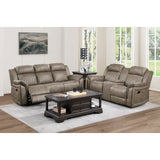 Centeroak Sandy Brown Double Reclining Sofa - Ornate Home