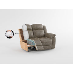 Centeroak Sandy Brown Double Reclining Sofa - Ornate Home