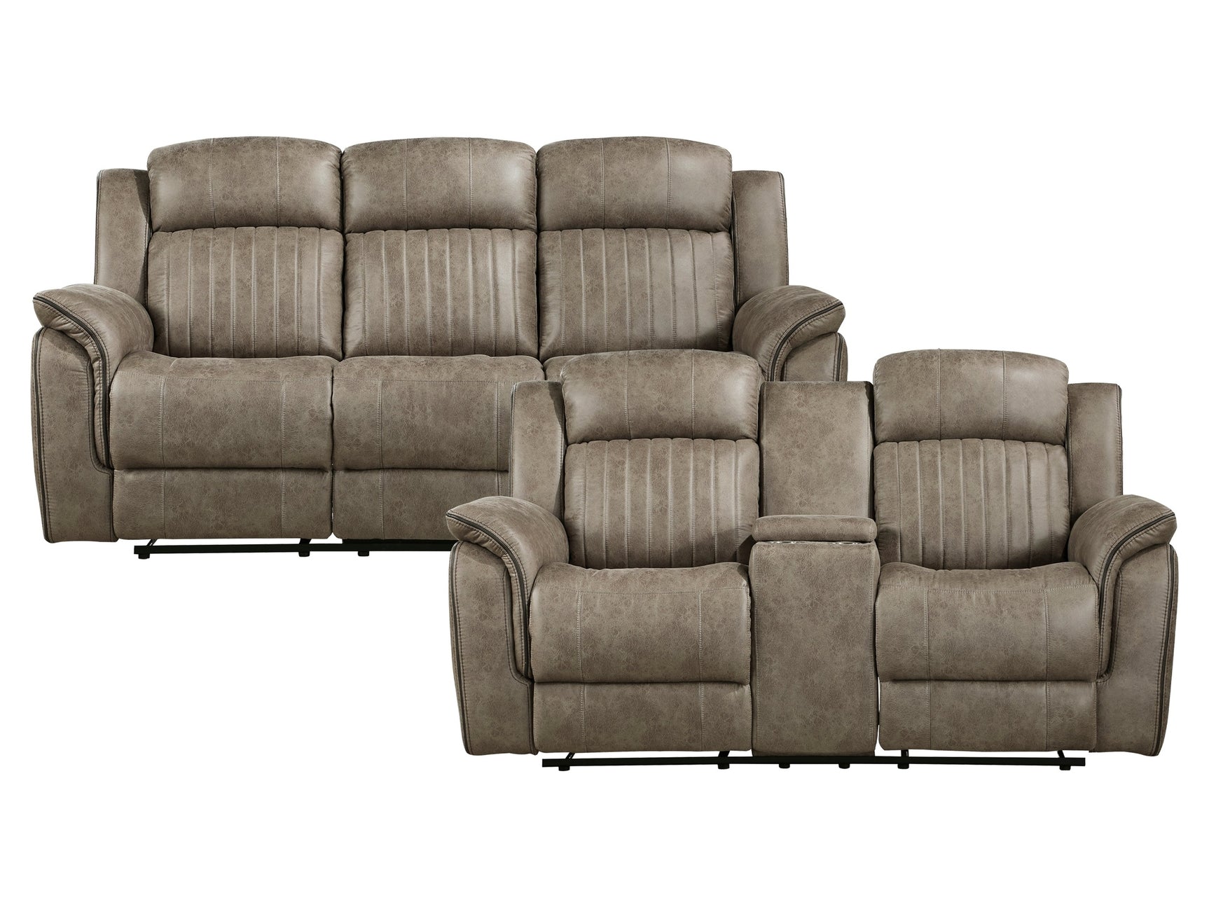 Centeroak Sandy Brown Sofa & Loveseat - Ornate Home
