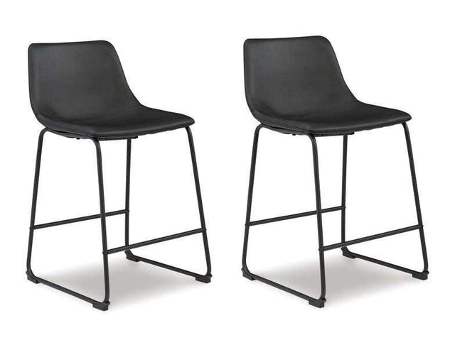 Centiar Black Counter Height Chair (Set of 2) (Online Special Price) - Ornate Home