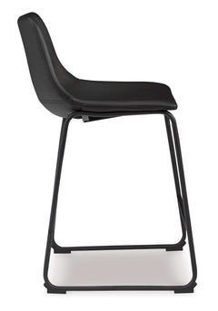 Centiar Black Counter Height Chair (Set of 2) - Ornate Home