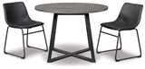 Centiar Black Dining Table and 2 Chairs (Online Special Price) - Ornate Home