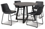 Centiar Black Dining Table and 4 Chairs (Online Special Price) - Ornate Home