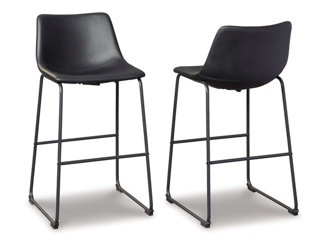 Centiar Black Pub Height Bar Stool (Set of 2) (Online Special Price) - Ornate Home