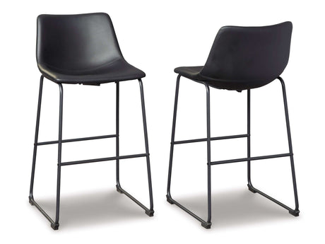 Centiar Black Pub Height Bar Stool (Set of 2) - Ornate Home