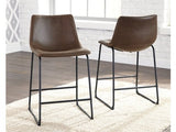 Centiar Brown Counter Height Bar Stool (Set of 2) (Online Special Price) - Ornate Home