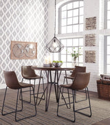 Centiar Brown Counter Height Bar Stool (Set of 2) (Online Special Price) - Ornate Home