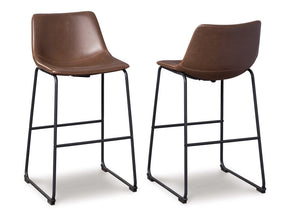 Centiar Brown Pub Height Bar Stool (Set of 2) - Ornate Home