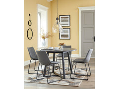 Centiar Gray/Black Dining Table with 4 Chairs - Ornate Home