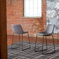 Centiar Gray Counter Height Chair (Set of 2) - Ornate Home