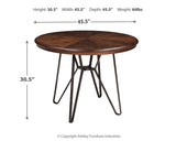 Centiar Two-tone Brown Round Dining Table (Online Special Price) - Ornate Home