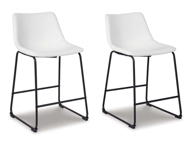 Centiar White Counter Height Chair (Set of 2) (Online Special Price) - Ornate Home
