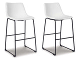 Centiar White Pub Height Bar Stool (Set of 2) (Online Special Price) - Ornate Home