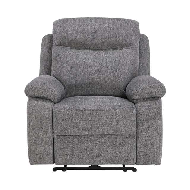Centric Gray Power Reclining Chair With Power Headrest Power Lumbar Support Bluetooth Speakers And Charging Ports - Ornate Home