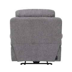 Centric Gray Power Reclining Chair With Power Headrest Power Lumbar Support Bluetooth Speakers And Charging Ports - Ornate Home