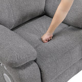 Centric Gray Power Reclining Chair With Power Headrest Power Lumbar Support Bluetooth Speakers And Charging Ports - Ornate Home