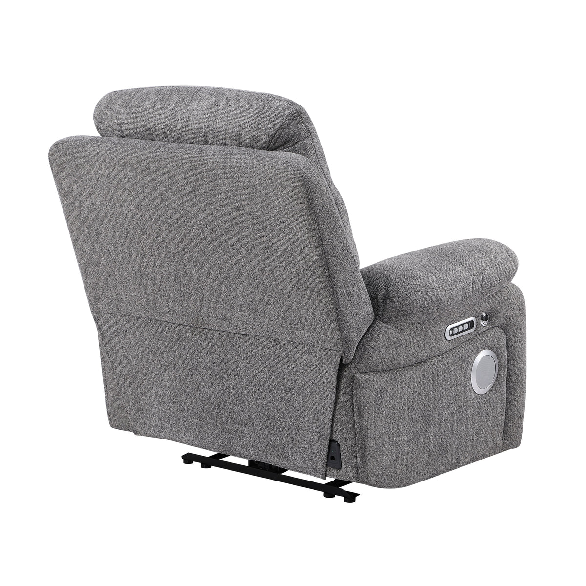 Centric Gray Power Reclining Chair With Power Headrest Power Lumbar Support Bluetooth Speakers And Charging Ports - Ornate Home