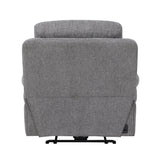 Centric Gray Power Reclining Chair With Power Headrest Power Lumbar Support Bluetooth Speakers And Charging Ports - Ornate Home