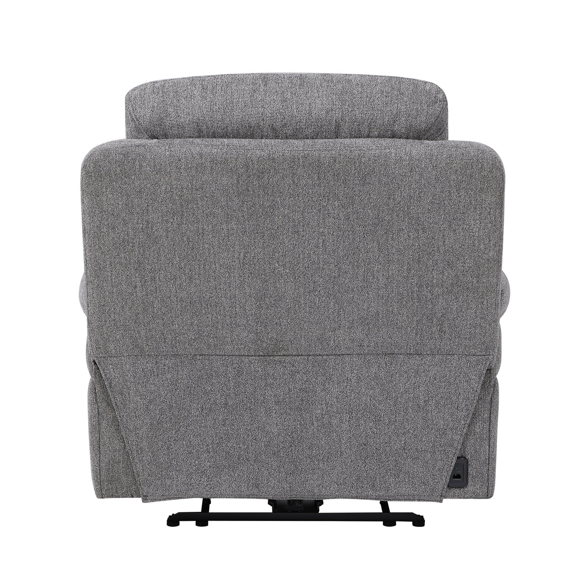 Centric Gray Power Reclining Chair With Power Headrest Power Lumbar Support Bluetooth Speakers And Charging Ports - Ornate Home