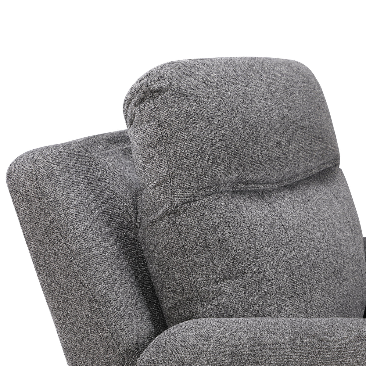 Centric Gray Power Reclining Chair With Power Headrest Power Lumbar Support Bluetooth Speakers And Charging Ports - Ornate Home