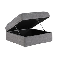 Centric Gray Storage Ottoman - Ornate Home