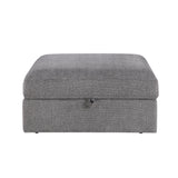 Centric Gray Storage Ottoman - Ornate Home