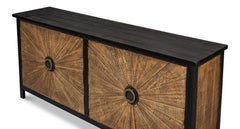 Centrum Brown Four Door Sideboard - Ornate Home