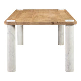 Century Natural/White Marble Leg Dining Table - Ornate Home