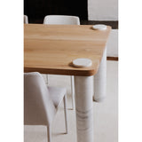 Century Natural/White Marble Leg Dining Table - Ornate Home
