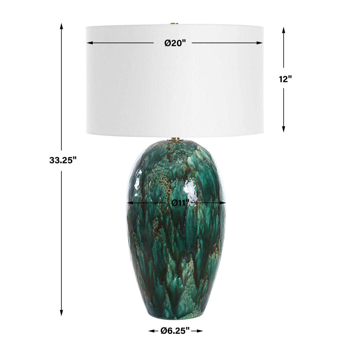 Ceralene Green Table Lamp - Ornate Home